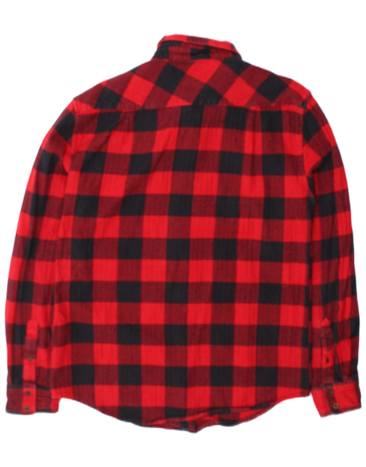 Vintage muška flanelska košulja XL, crveni karirani pamuk