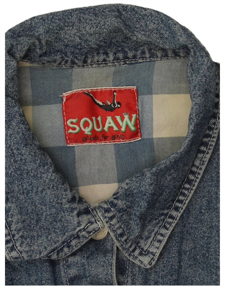 Squaw Ženska traper majica UK 10 Small Blue