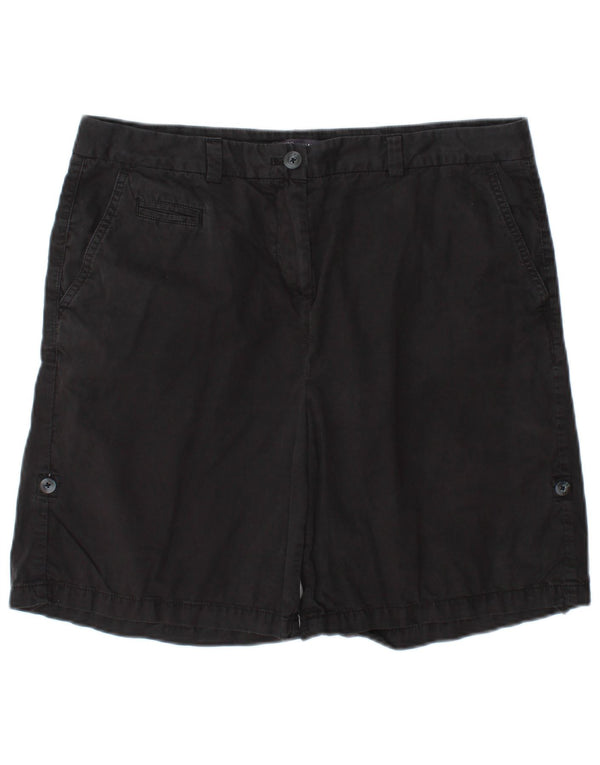 Marks & Spencer ženske chino kratke hlače UK 14 Large W34 crni pamuk