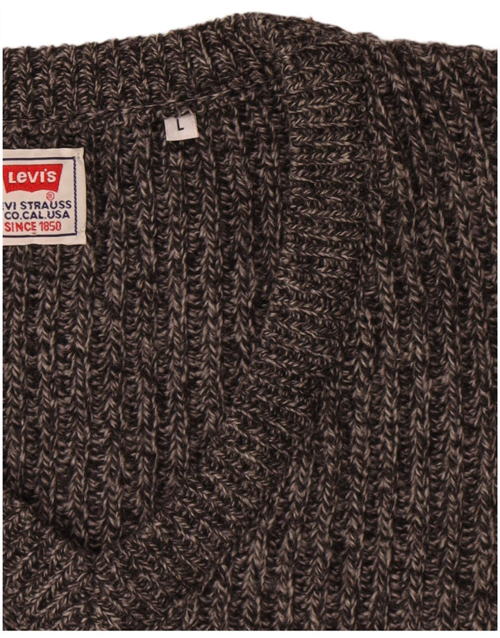Levi's muški džemper s V-izrezom, velika siva vunena boja
