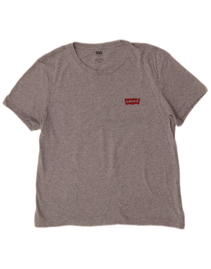 Gornja ženska majica kratkih rukava Levi's Slim Graphic UK 14 srednje siva
