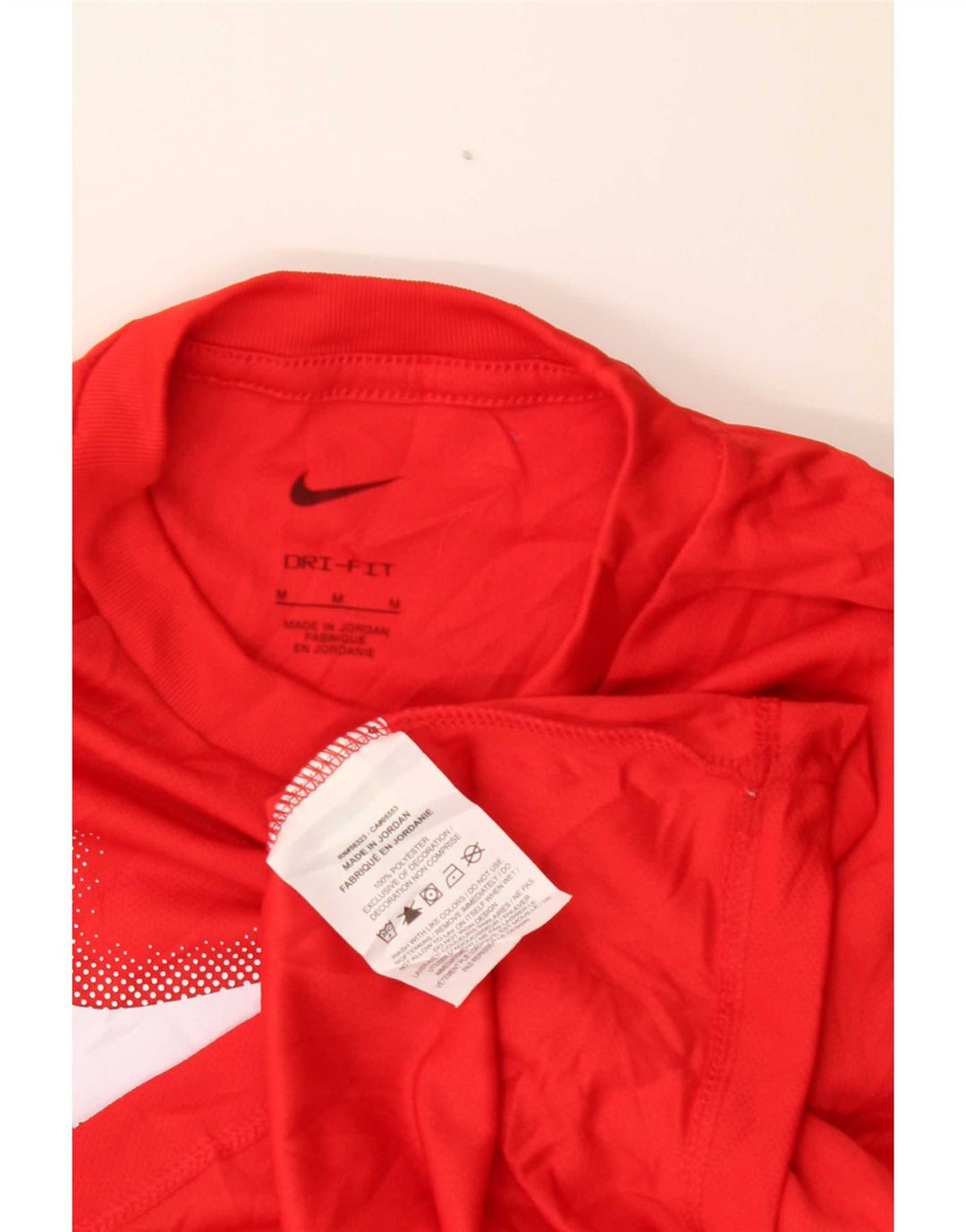 Nike Boys Dri Fit Graphic T-Shirt Top 10-11 Years Medium Red Poliester