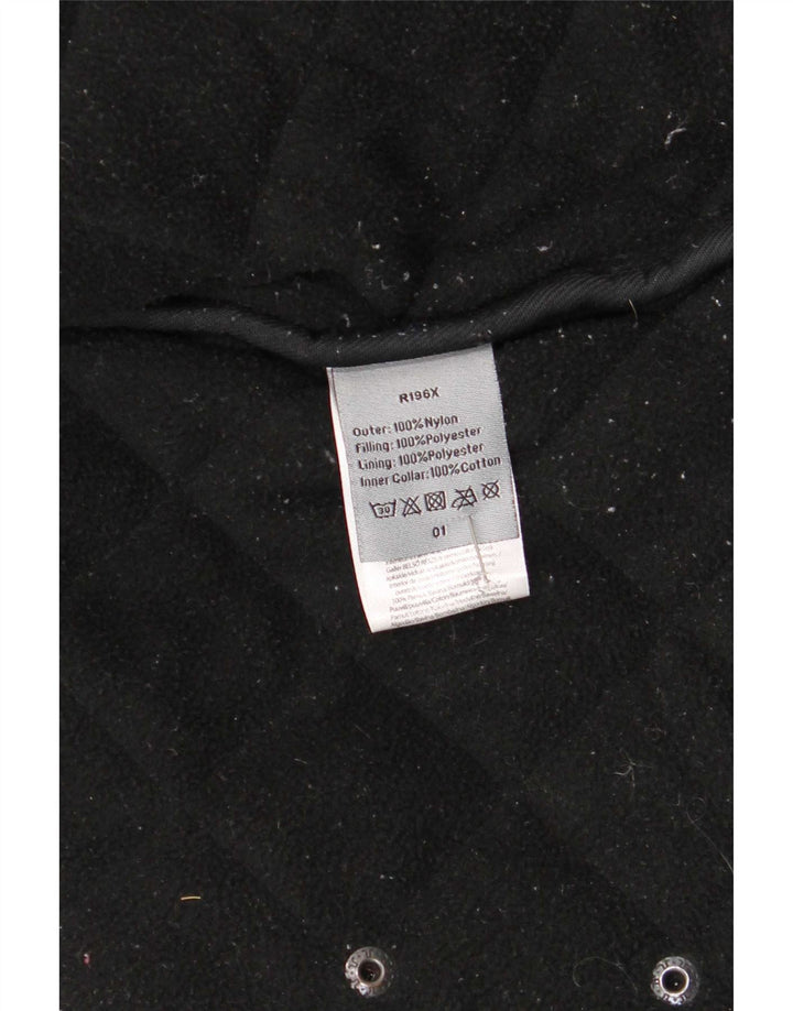 Vintage muška prošivena jakna UK 42 XL crni najlon