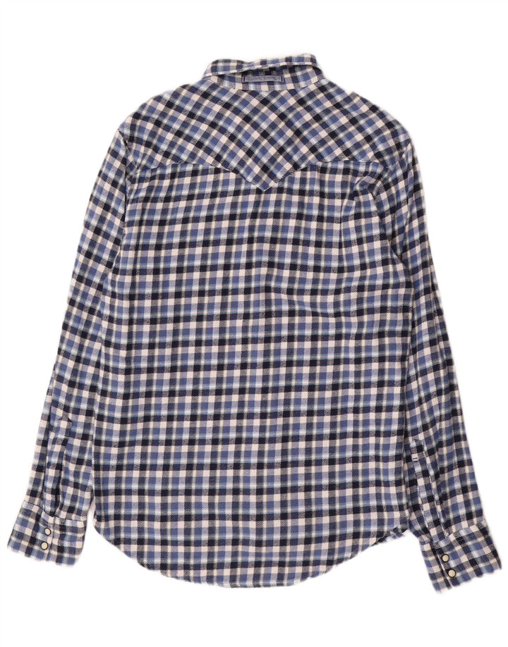 Levi's muška uska flanelska košulja srednje plave boje, pamuk