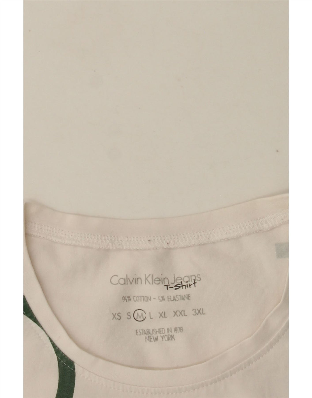 CALVIN KLEIN JEANS Ženska majica kratkih rukava s grafičkim motivima UK 12 Srednje bijeli pamuk