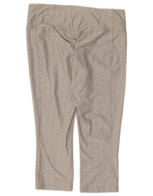 Nike Ženske Dri Fit Capri Leggings UK 14 Srednje sive Geometrijski poliester