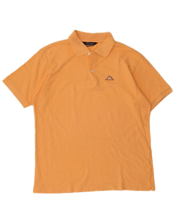 Kappa Mens Polo Shirt Large Orange Cotton