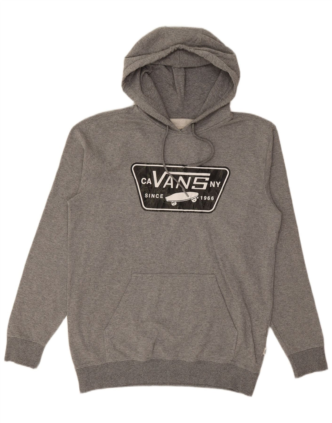 VANS muška majica s kapuljačom s kapuljačom srednje sive boje s flekama