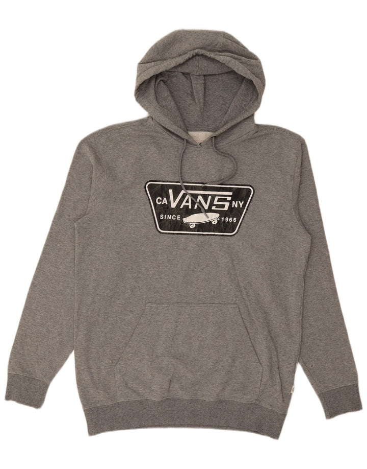 VANS muška majica s kapuljačom s kapuljačom srednje sive boje s flekama