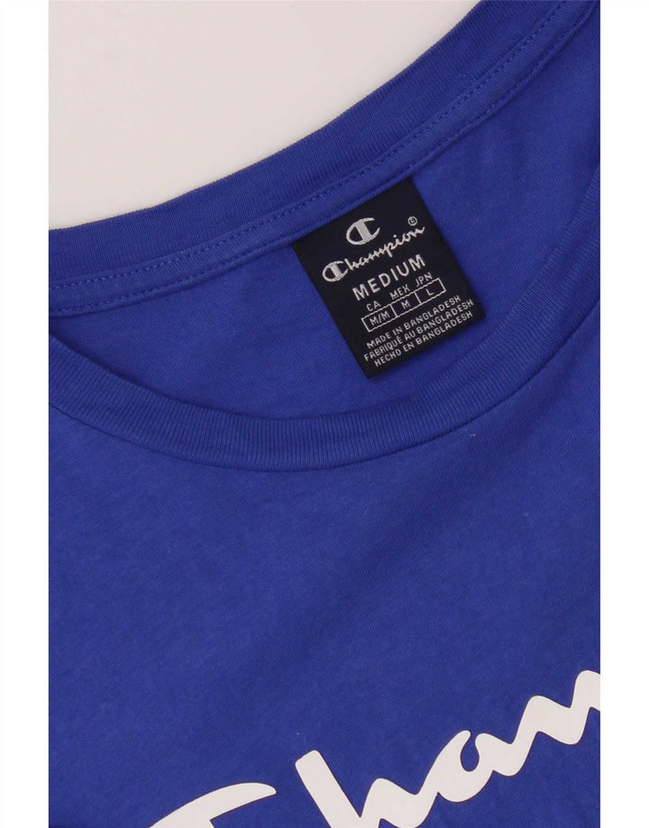 Srednje plava muška majica kratkih rukava s grafičkim motivima