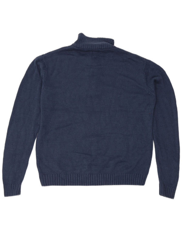 Pierre Cardin muški džemper s izrezom i patentnim zatvaračem 2XL tamnoplavi akril