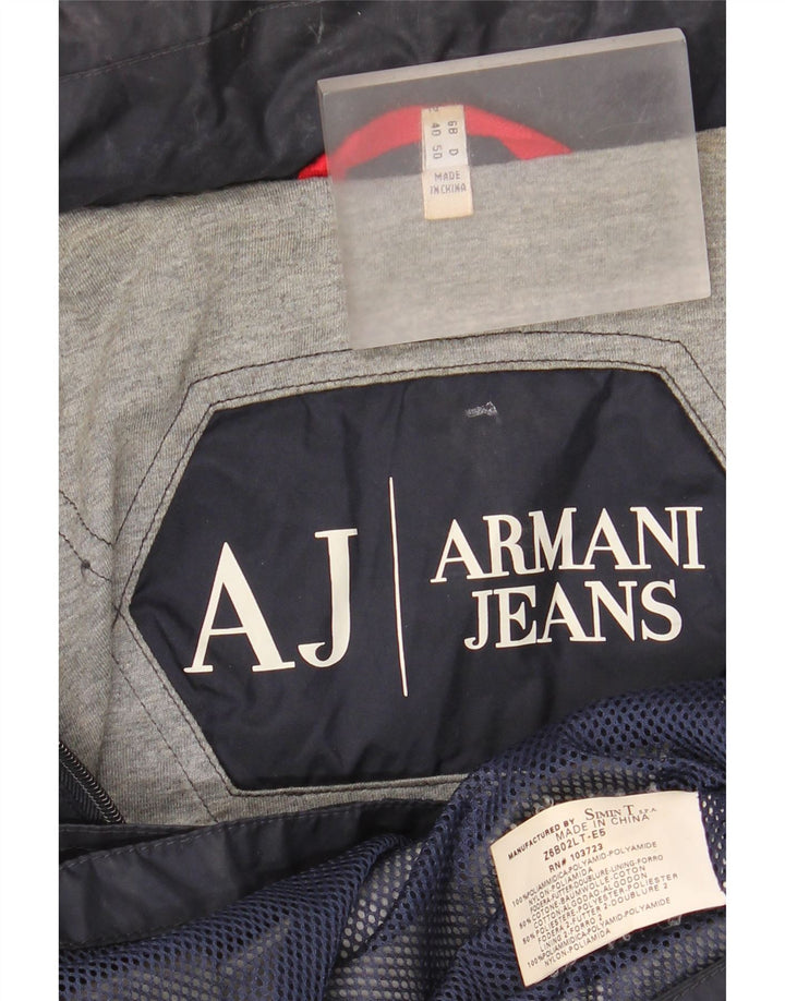 Armani Jeans muška kišna jakna UK 40 velika tamnoplava poliamida