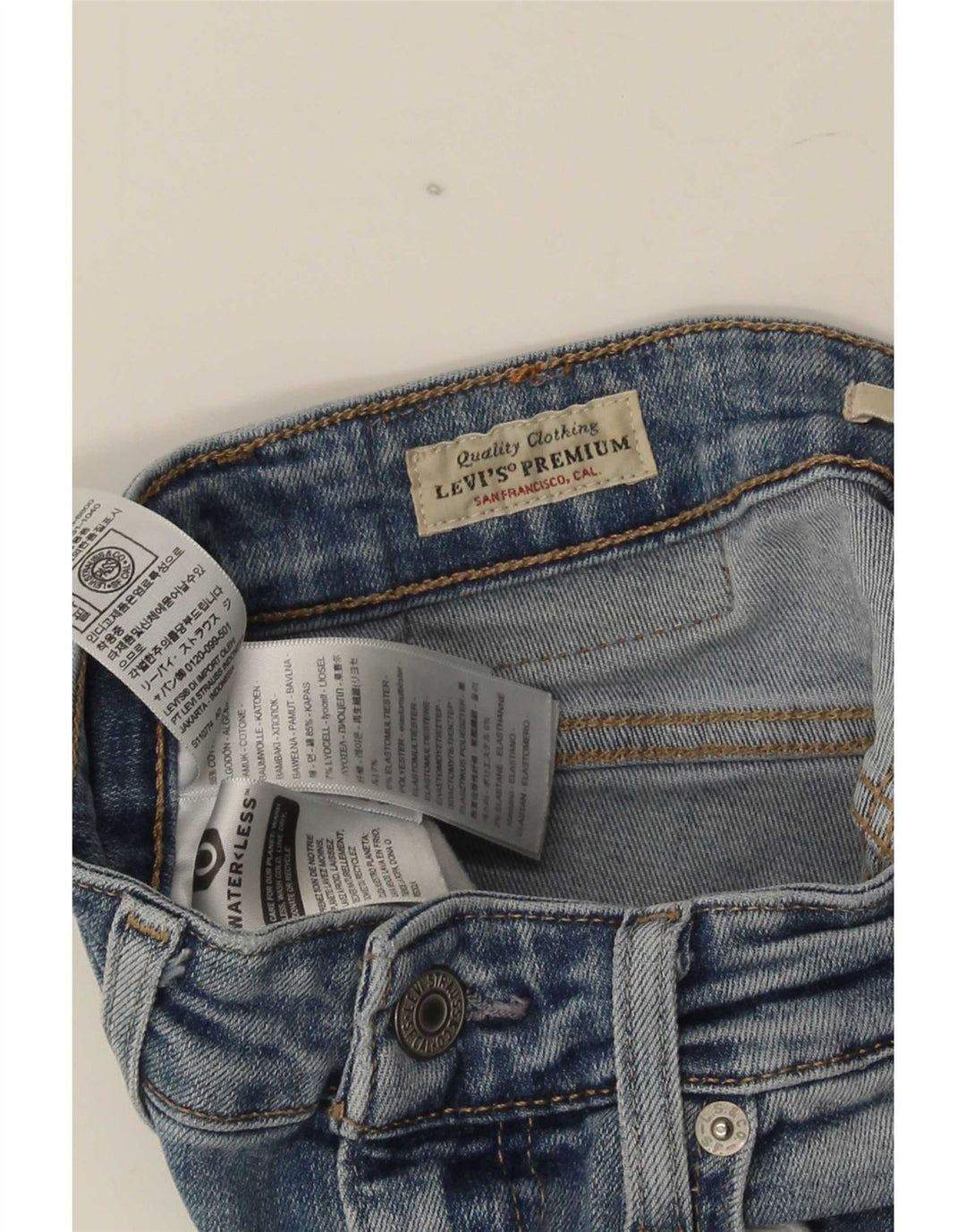 Levi's ženske 726 lepršave traperice W26 L30 plavi pamuk