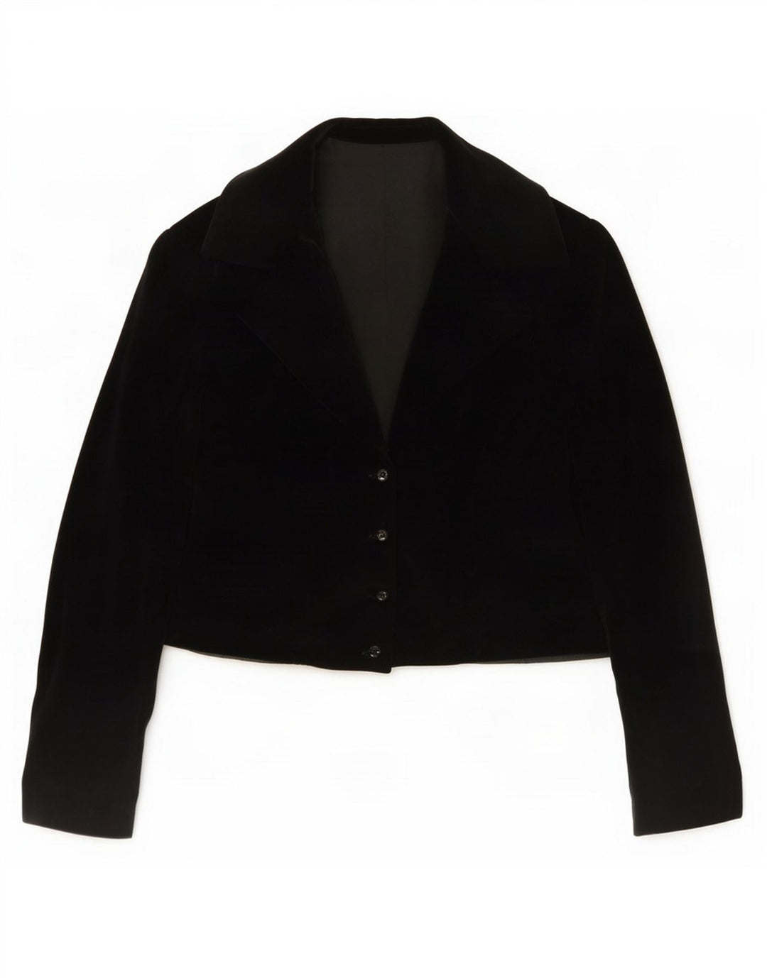 Vintage ženska baršunasta bolero jakna UK 14 srednje crna