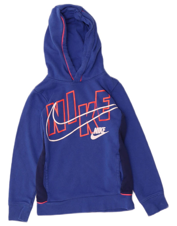 Nike Boys Graphic Hoodie Džemper 5-6 godina Srednje plavi pamuk