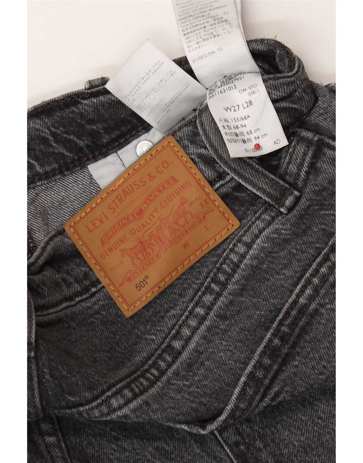 Levi's muške 501 ravne traperice W27 L28 sivi pamuk