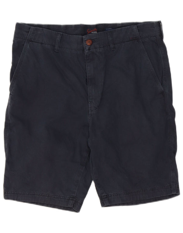 Superdry muške chino kratke hlače W32 srednje tamnoplavi pamuk