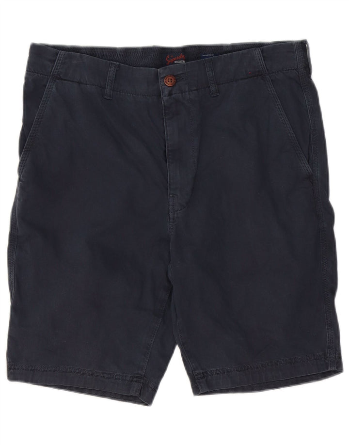 Superdry muške chino kratke hlače W32 srednje tamnoplavi pamuk