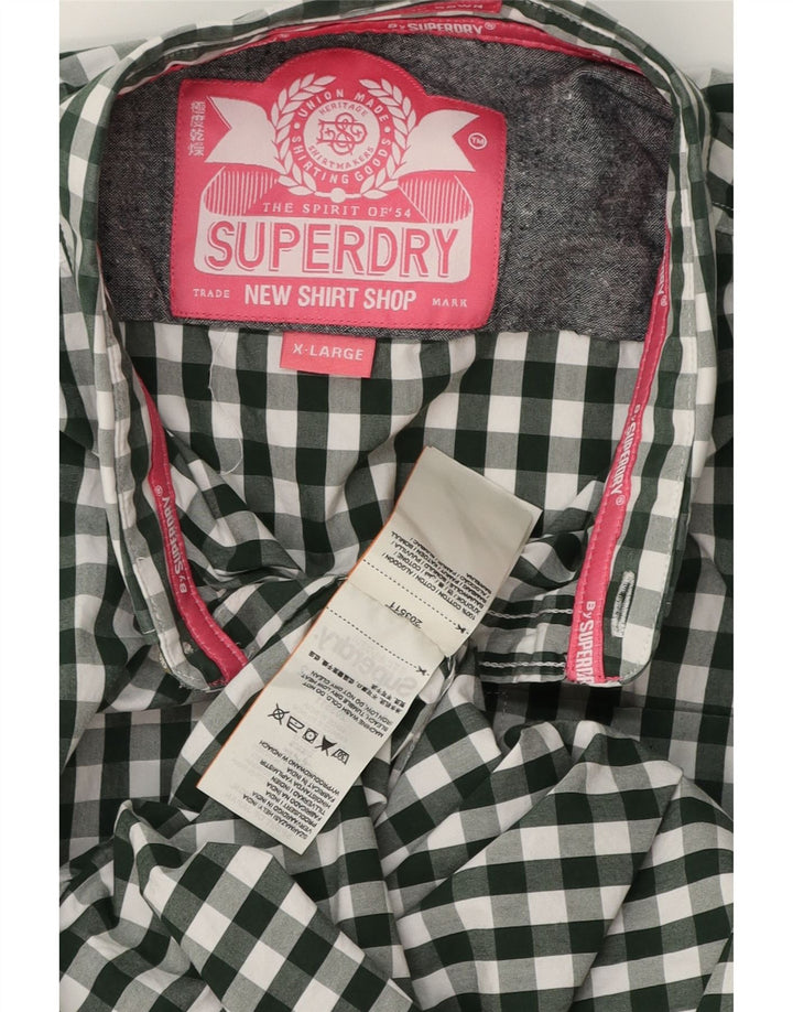 SUPERDRY muška košulja XL Green Gingham pamuk