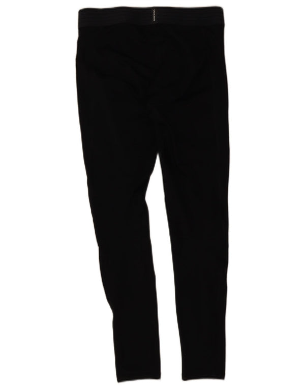 Nike Ženske Dri Fit Graphic Leggings UK 12 Srednje crni poliester