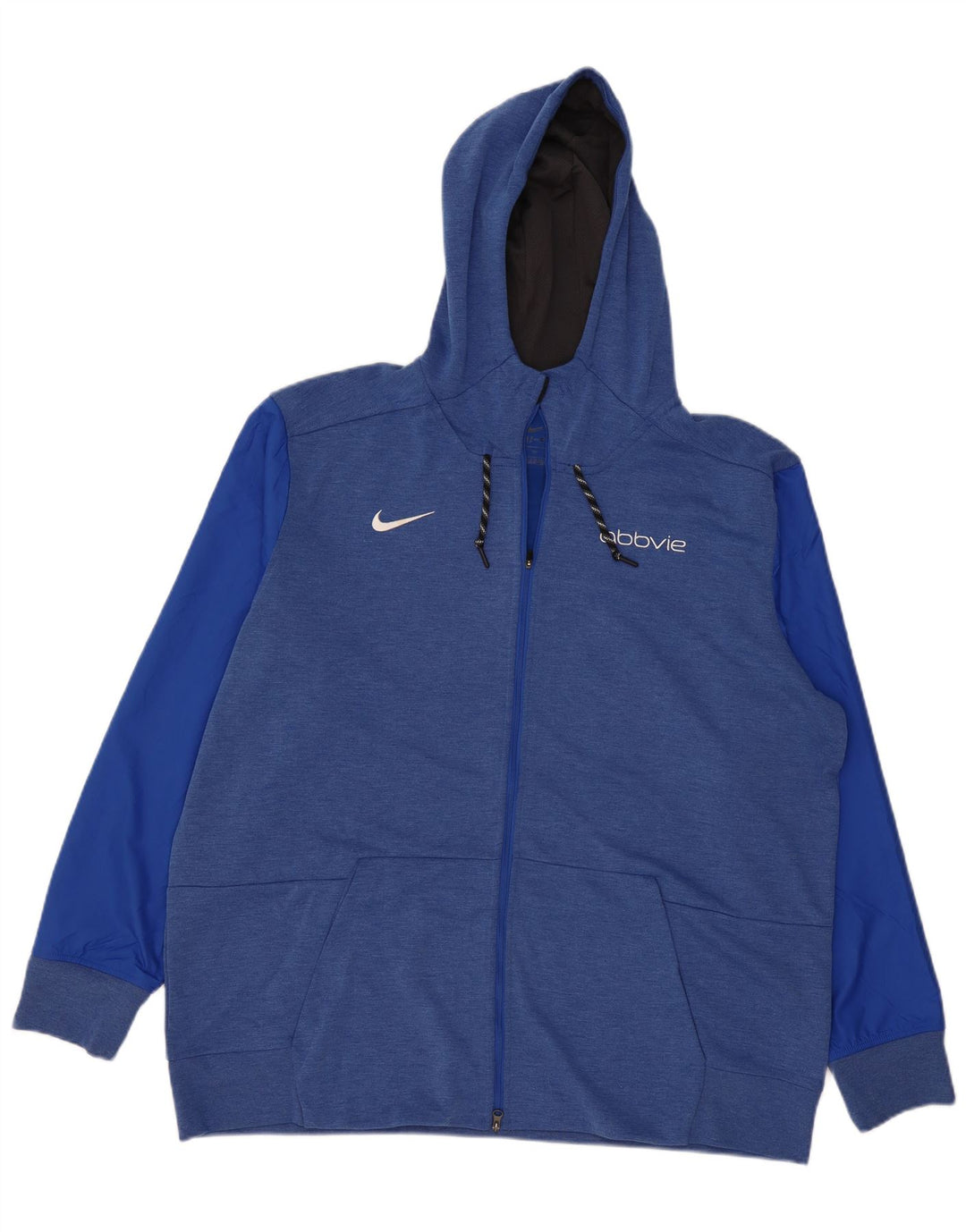 Nike muški pulover s kapuljačom s patentnim zatvaračem 2XL plavi poliester s blokovima boja