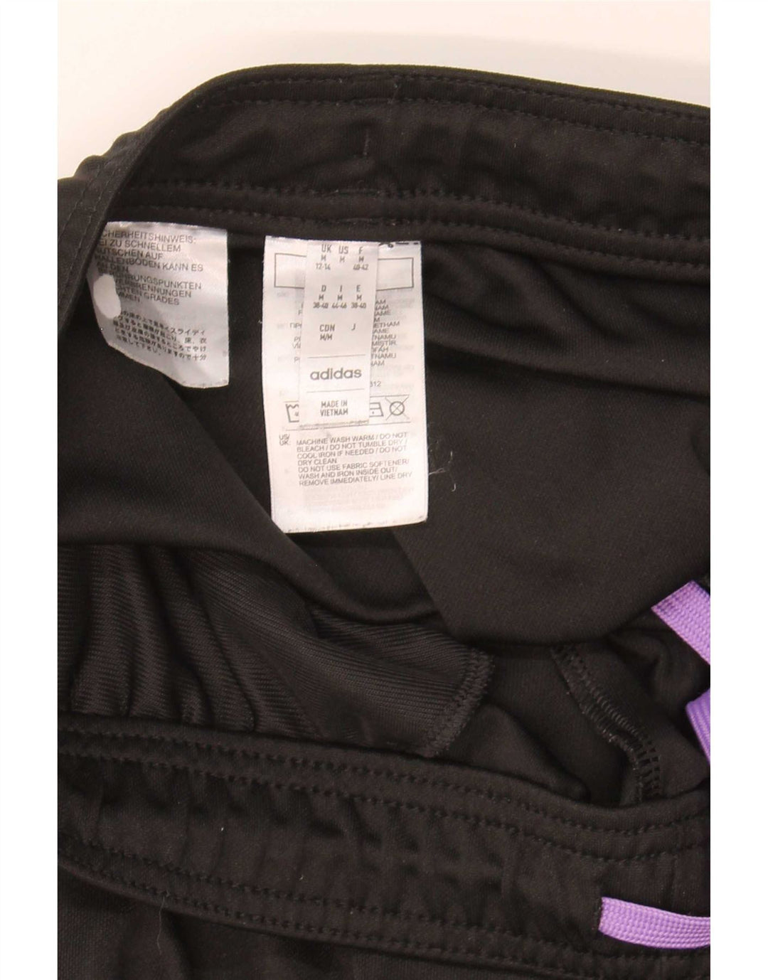 Adidas ženske hlače za trenirku UK 12/14 Srednje crni poliester
