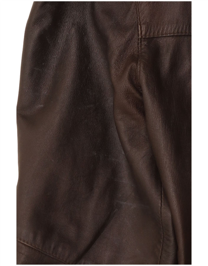 Vintage ženska kožna jakna IT 42 srednje smeđa koža