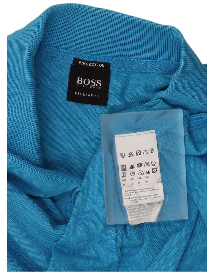 Hugo Boss muška polo majica standardnog kroja srednje plavi pamuk