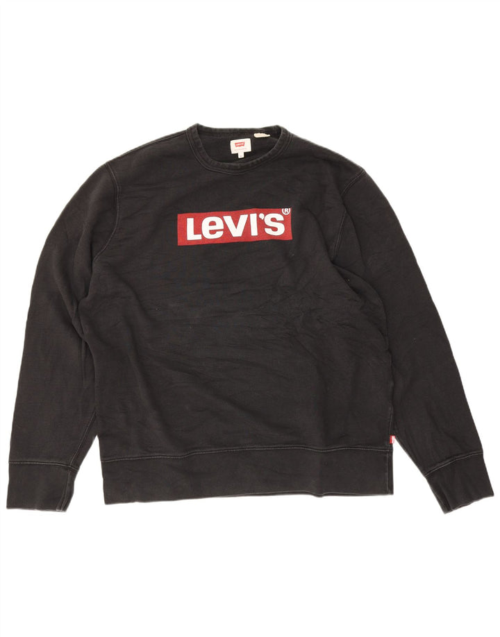 LEVI'S muška majica s grafičkim motivima XL crni pamuk
