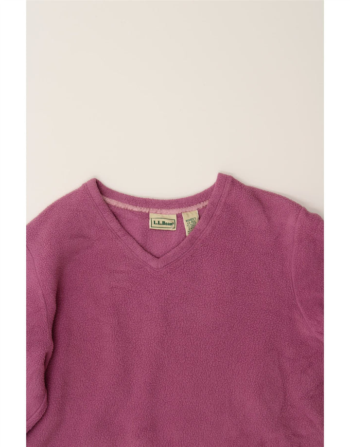 L.L.BEAN Womens Fleece Jumper UK 16 Large Pink Polyester Vintage L.L.Bean and Second-Hand L.L.Bean from Messina Hembry 