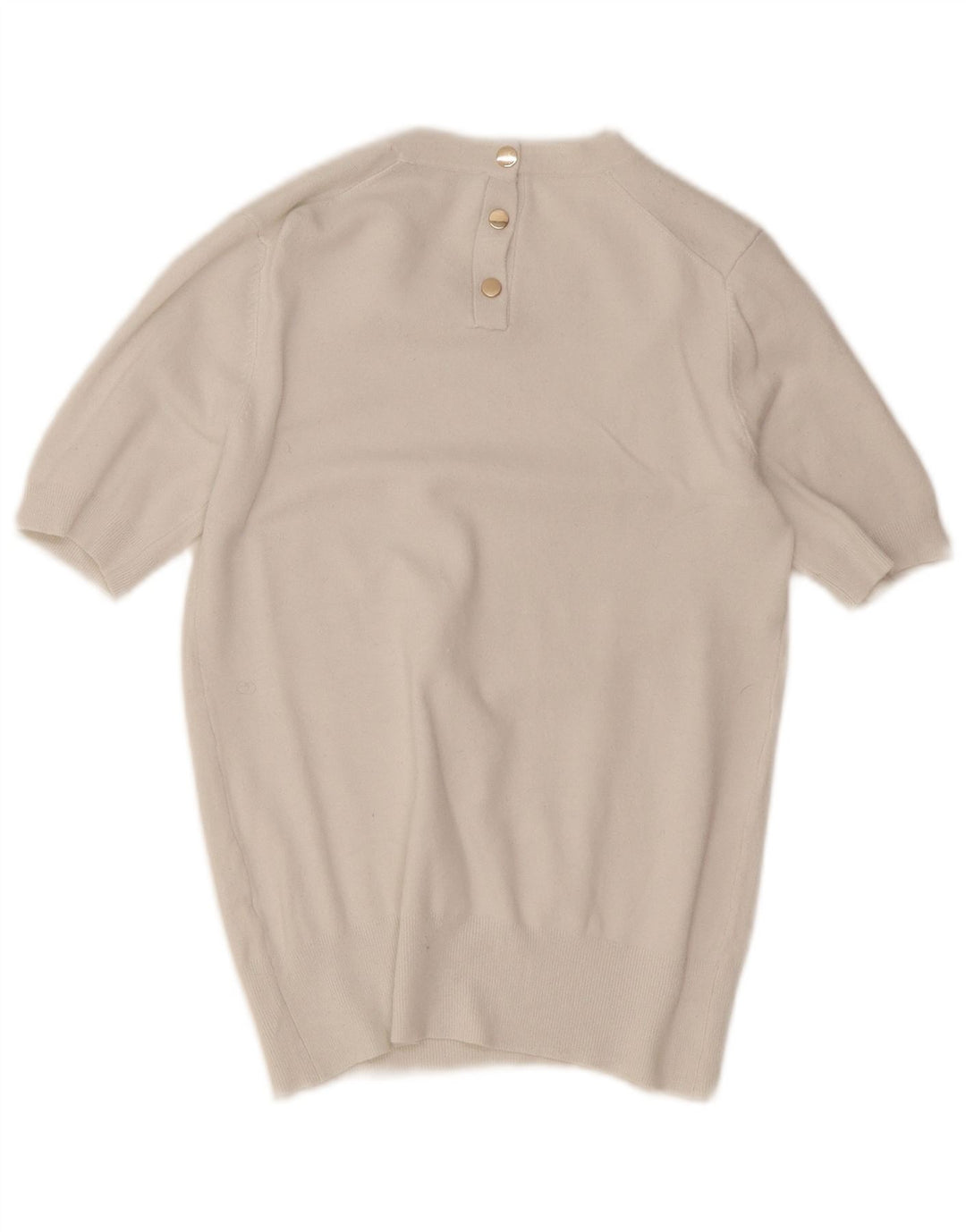 Zara ženski džemper kratkih rukava s okruglim izrezom UK 12 srednje bijele boje