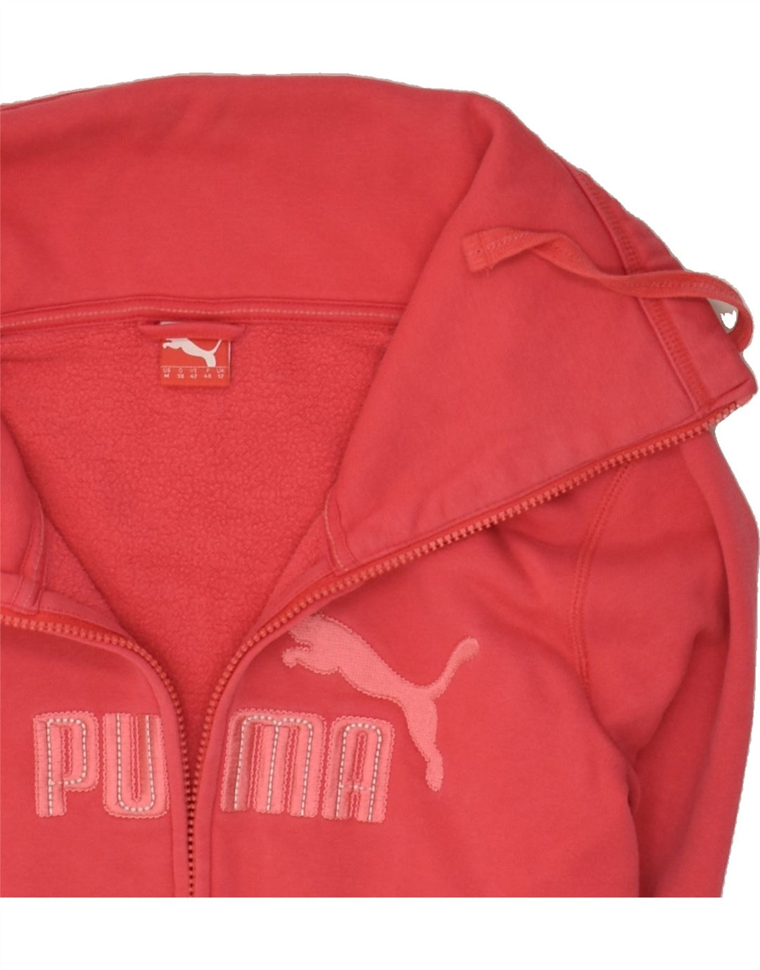 PUMA Womens Graphic Tracksuit Top Jacket UK 12 Medium Red Vintage Puma and Second-Hand Puma from Messina Hembry 