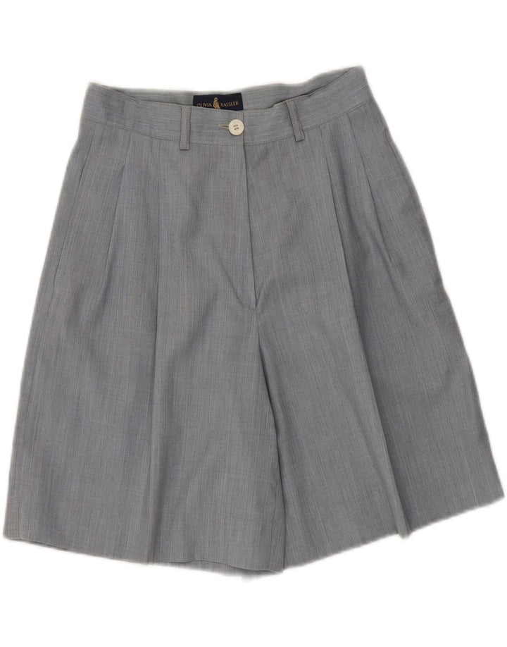 Olivia Hassler Ženske ležerne kratke hlače visokog struka IT 42 Srednje W28 Plava vuna