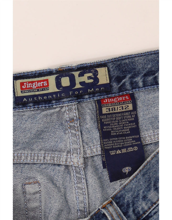 JINGLERS Mens Straight Jeans W38 L29 Blue Cotton Vintage Jinglers and Second-Hand Jinglers from Messina Hembry 