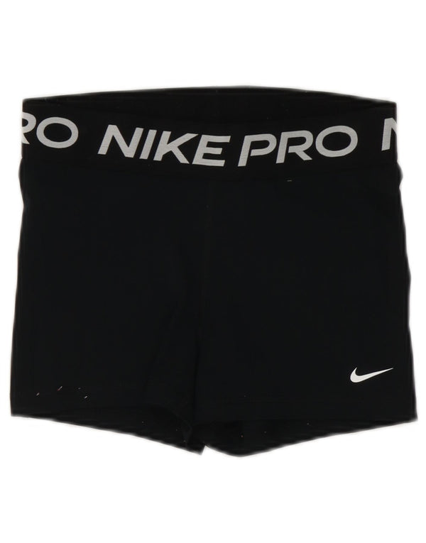Nike Ženske Dri Fit Graphic Sport Shorts UK 12 Srednji crni poliester