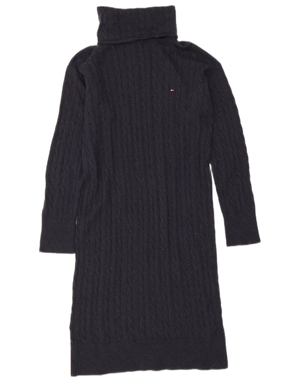 Tommy Hilfiger ženska džemper haljina s rol izrezom UK 14 Srednje tamnoplava vunena