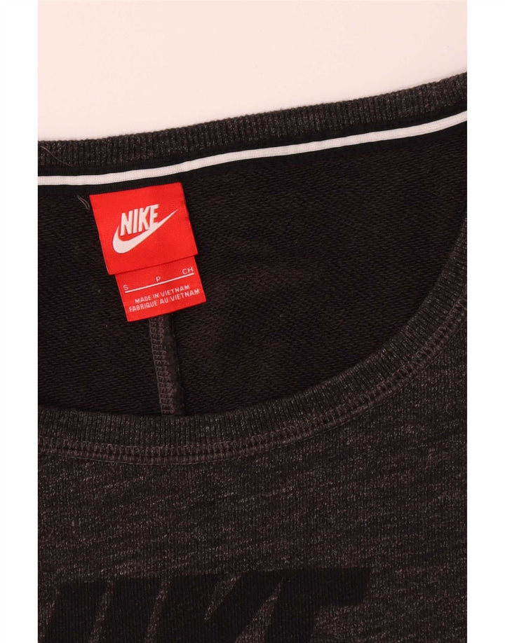 Nike Ženska prekomjerna trenirka s grafičkim motivima UK 10 Mali sivi pamuk