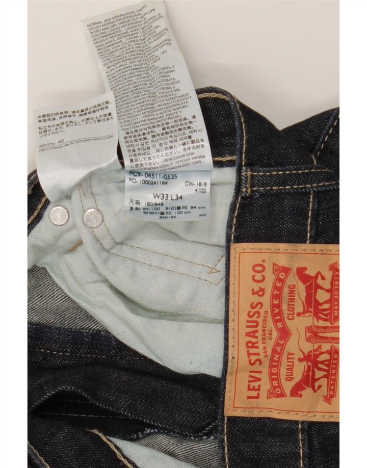 Levi's muške 511 uske traperice W33 L34 tamnoplavi pamuk