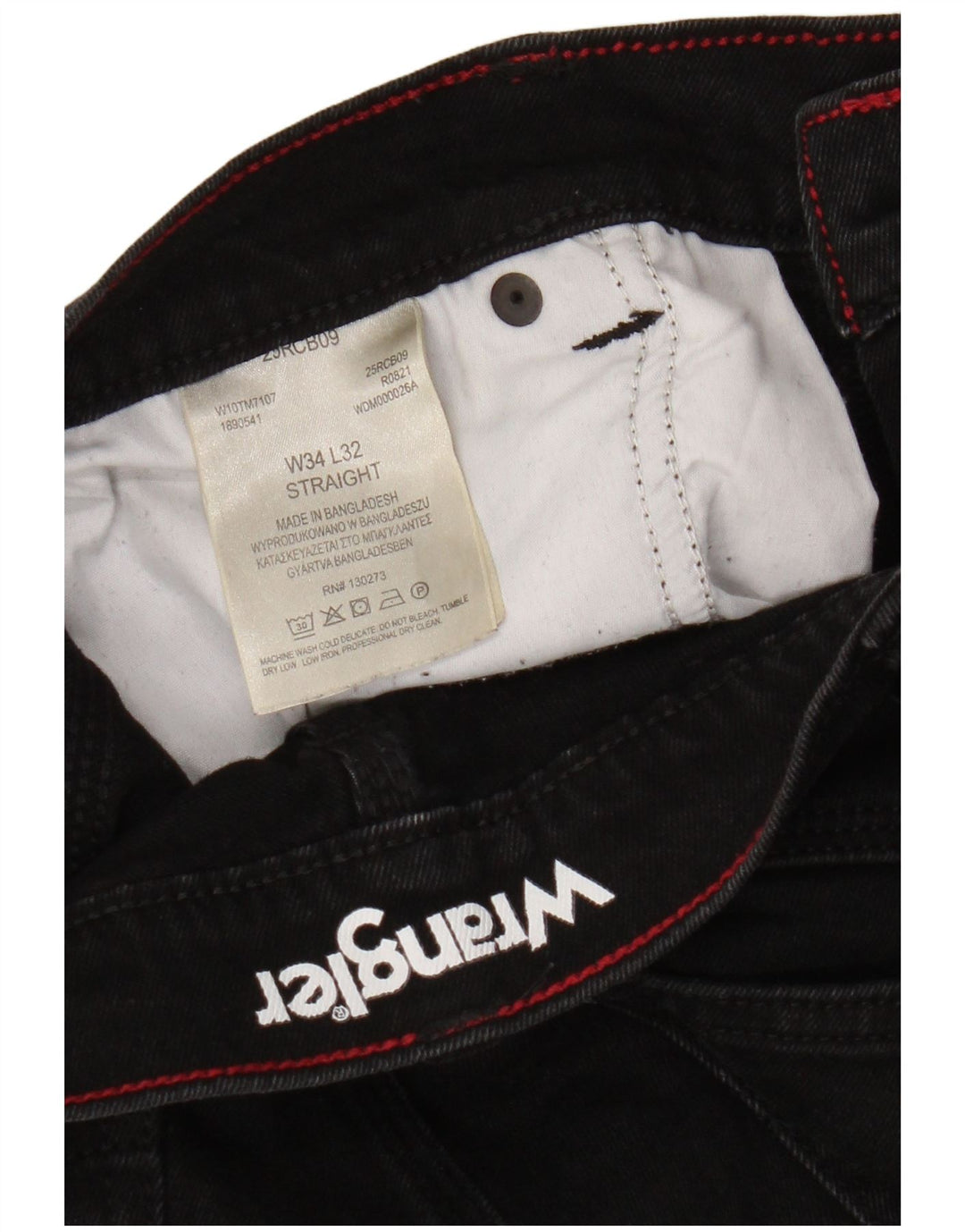 Wrangler muške ravne traperice W34 L29 crni pamuk