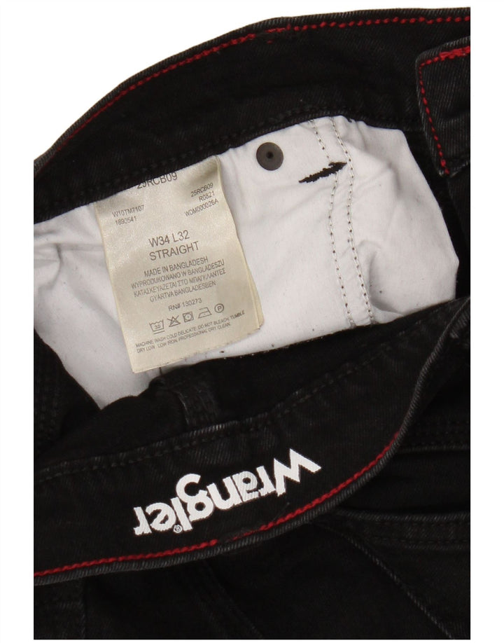 Wrangler muške ravne traperice W34 L29 crni pamuk