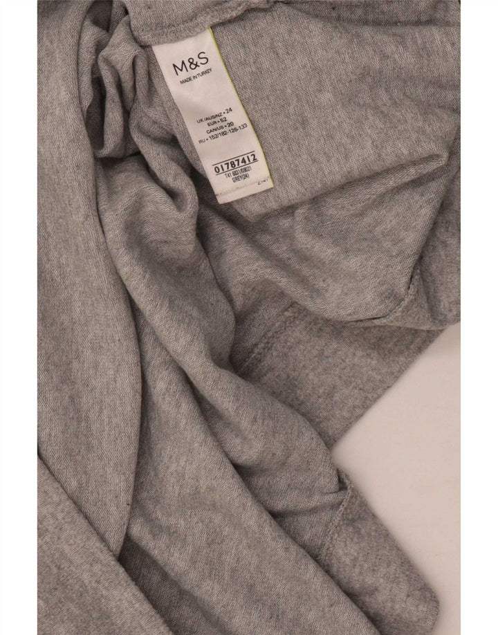 Marks & Spencer ženski džemper s kornjačičastim ovratnikom UK 24 4XL sivi poliester