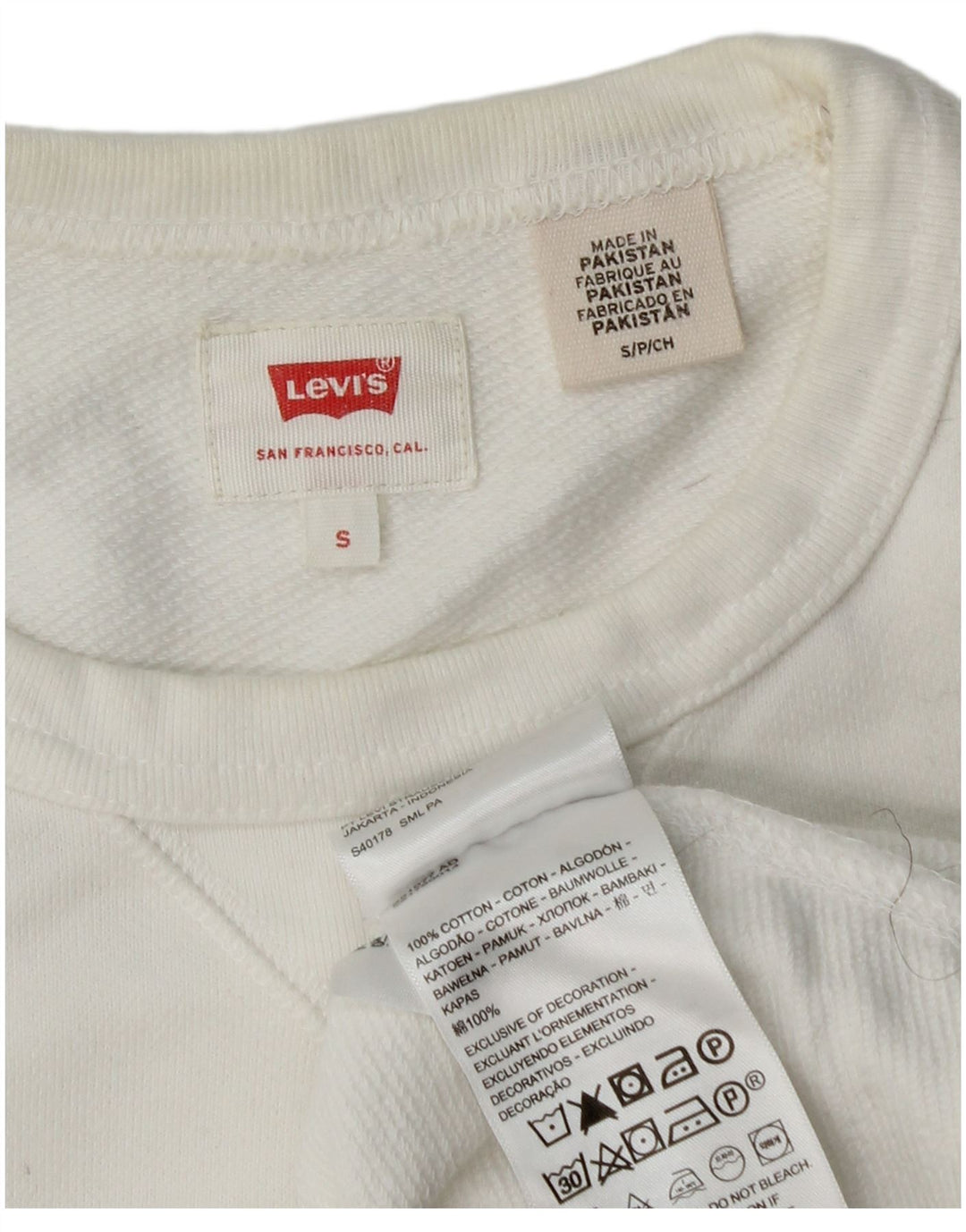 Levi's muški džemper mali bijeli pamuk