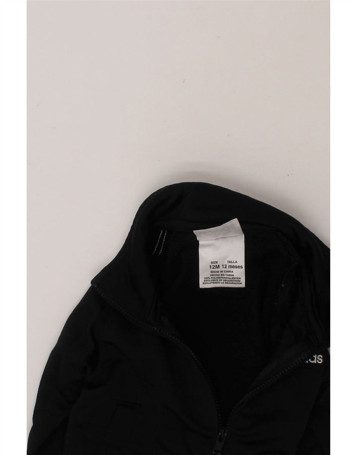 ADIDAS Baby Boys Graphic Tracksuit Top Jacket 9-12 Months Black Polyester Vintage Adidas and Second-Hand Adidas from Messina Hembry 