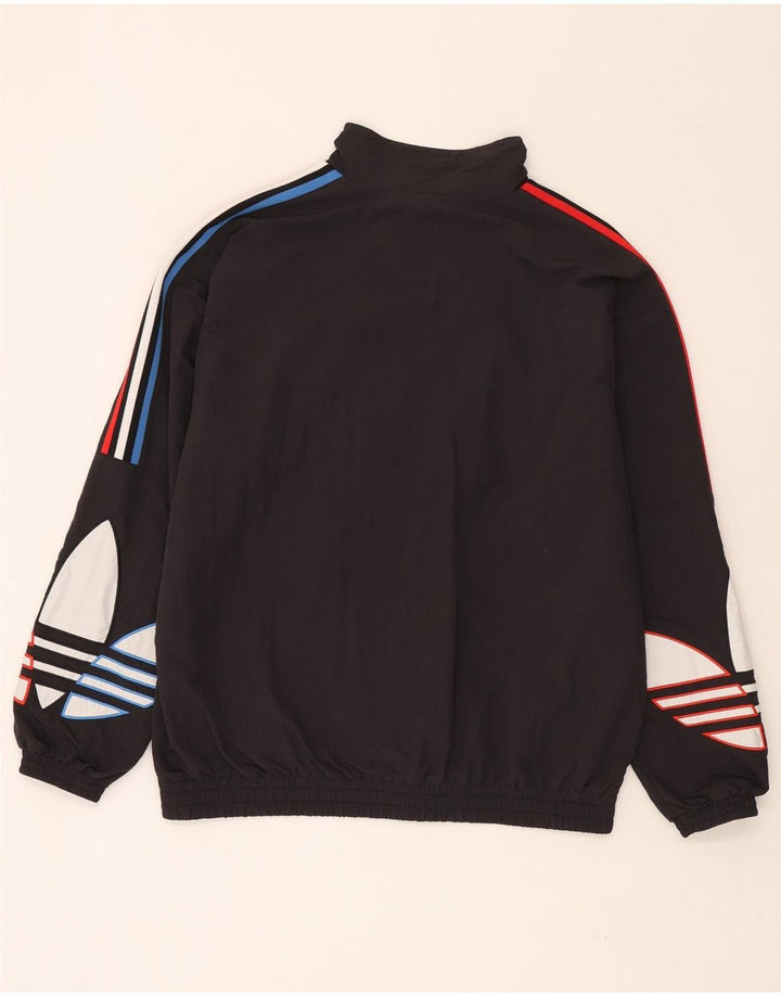 Adidas muška trenirka s grafičkim motivima, velika jakna od crnog poliamida