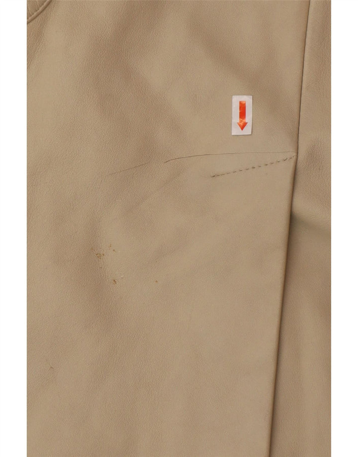 OLLY & CO Ženski kožni kaput UK 10 Mali bež kožni