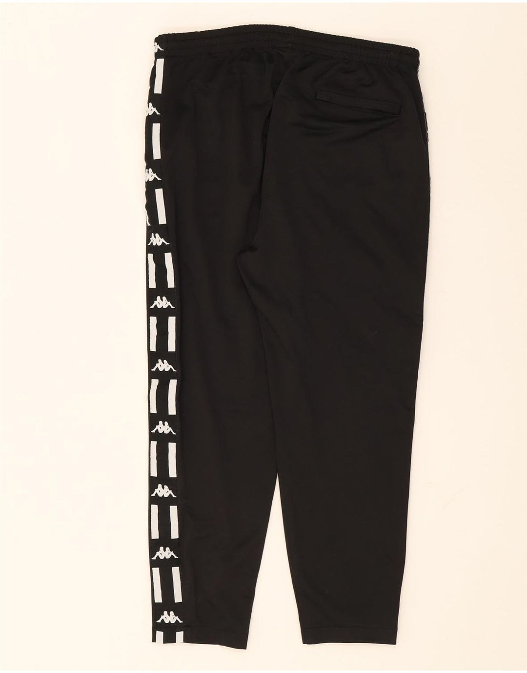KAPPA Mens Graphic Tracksuit Trousers Medium Black Polyester Vintage Kappa and Second-Hand Kappa from Messina Hembry 