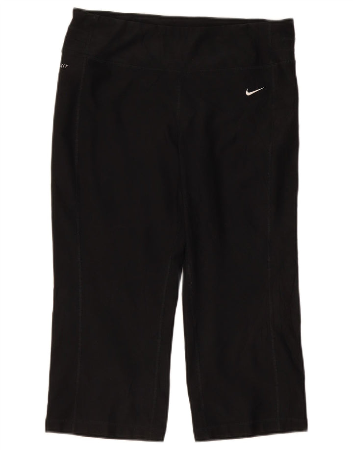 Nike ženske kapri tajice srednje W30 L19 crne sportske poliesterske