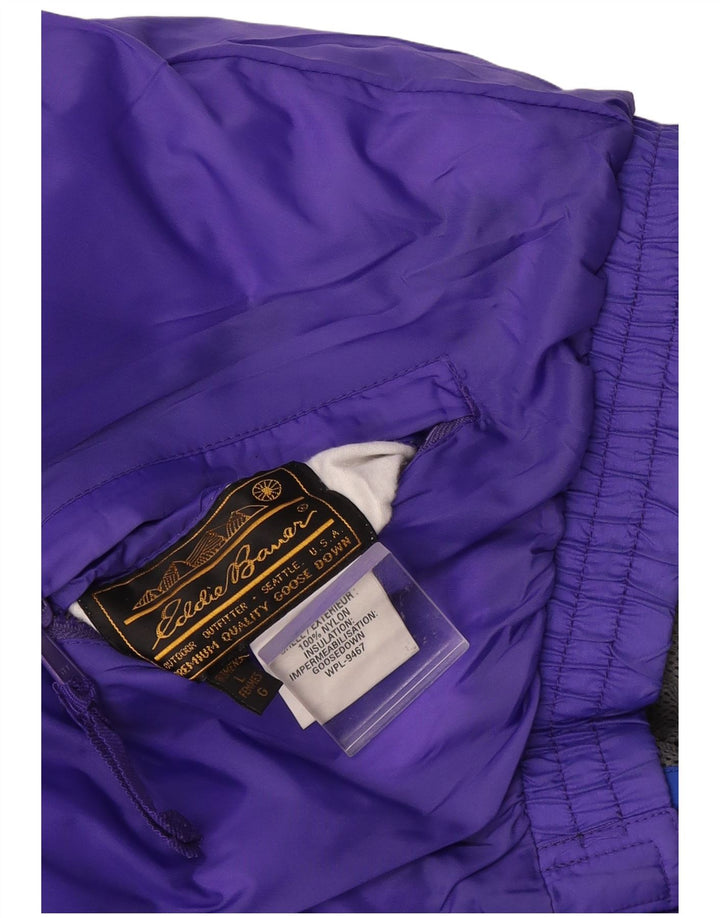 Eddie Bauer ženska prevelika podstavljena jakna s kapuljačom UK 16 velika ljubičasta