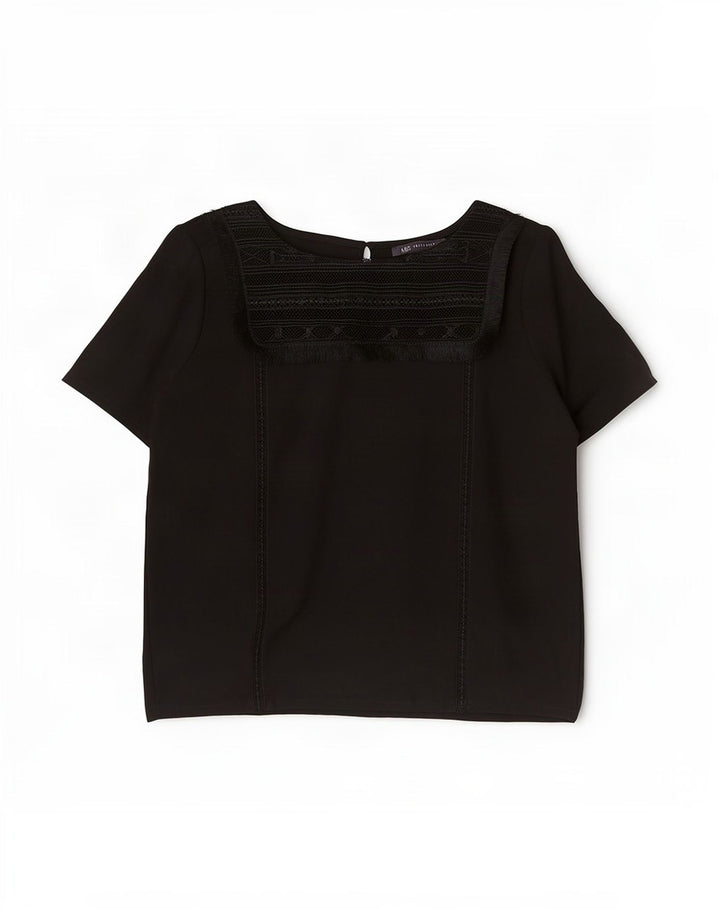 Marks & Spencer Top ženska bluza UK 14 Velika crna viskoza