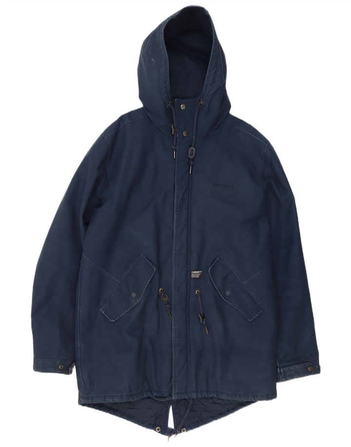Carhartt muška parka jakna s kapuljačom UK 42 XL tamnoplavi poliester